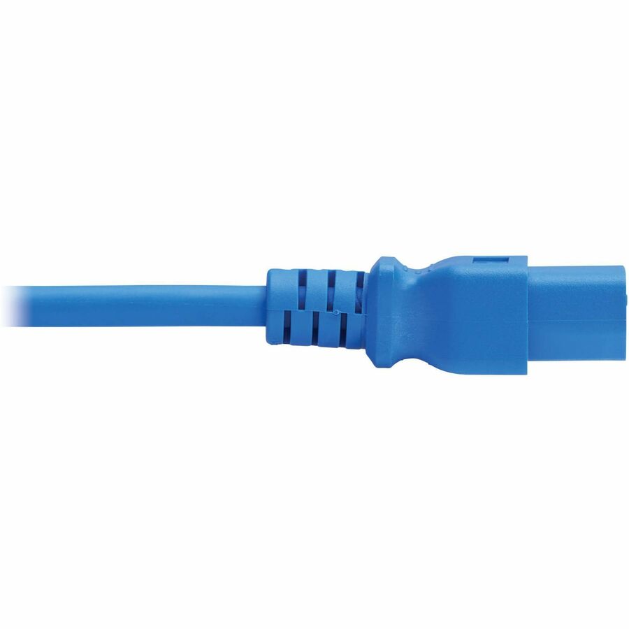 Eaton Tripp Lite Series Heavy-Duty Power Cord C14 to C21, 15A, 250V, 14 AWG, 2.5 ft, Blue