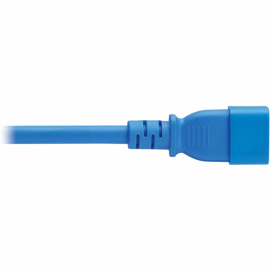Eaton Tripp Lite Series Heavy-Duty Power Cord C14 to C21, 15A, 250V, 14 AWG, 2.5 ft, Blue