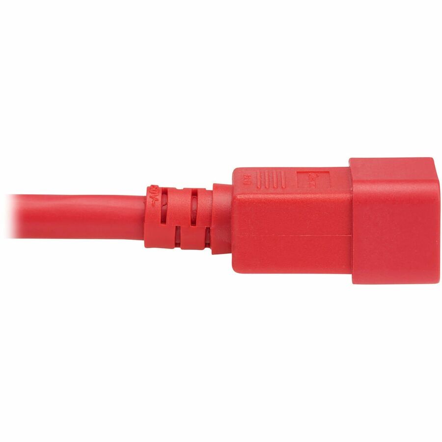 Eaton Tripp Lite Series Power Cord P035-005-ARD — Heavy-Duty 20A C20 to C21 Power Cable, 5 ft, Red for Data Centers and High-Power Network Devices