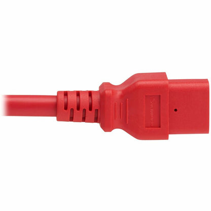Eaton Tripp Lite Series Power Cord P035-005-ARD — Heavy-Duty 20A C20 to C21 Power Cable, 5 ft, Red for Data Centers and High-Power Network Devices