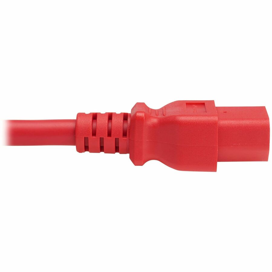 Eaton Tripp Lite Series Power Cord P035-005-ARD — Heavy-Duty 20A C20 to C21 Power Cable, 5 ft, Red for Data Centers and High-Power Network Devices