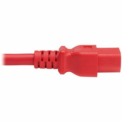 Eaton Tripp Lite Series Power Cord P035-005-ARD — Heavy-Duty 20A C20 to C21 Power Cable, 5 ft, Red for Data Centers and High-Power Network Devices