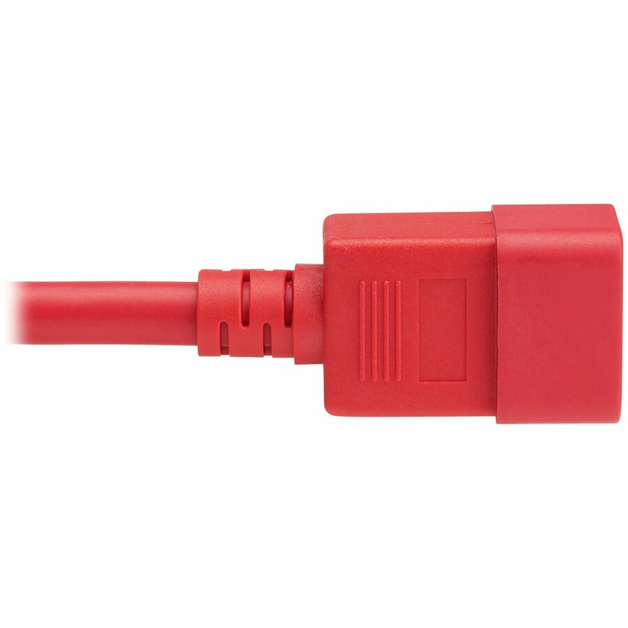 Eaton Tripp Lite Series Power Cord P035-005-ARD — Heavy-Duty 20A C20 to C21 Power Cable, 5 ft, Red for Data Centers and High-Power Network Devices