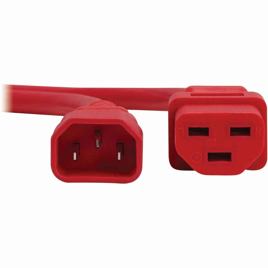Eaton Tripp Lite Series Power Cord, C14 to C21 - Heavy-Duty 15A 250V 14 AWG, 3 ft Red