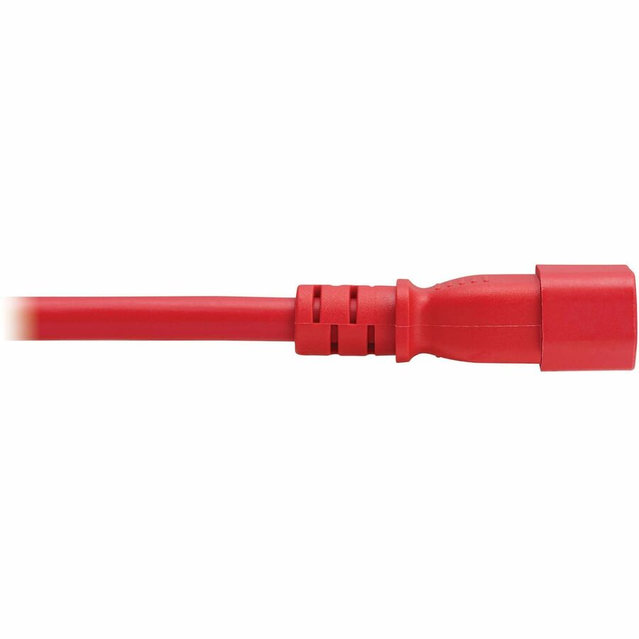 Eaton Tripp Lite Series Heavy-Duty Power Cord C14 to C21, 15A, 250V, 14 AWG, 2.5 ft. Red