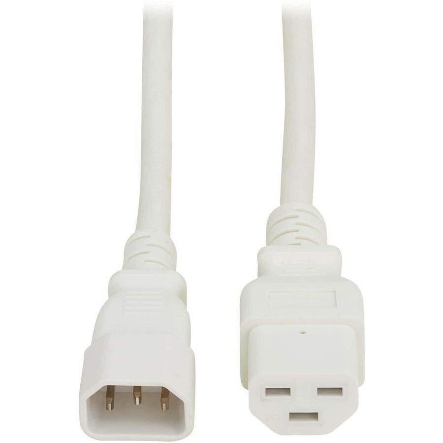 Eaton Tripp Lite P037-002-AWH Heavy-Duty Power Cord, C14 to C21 - 15A, 250V, 14 AWG, 2 ft, White for Network Equipment