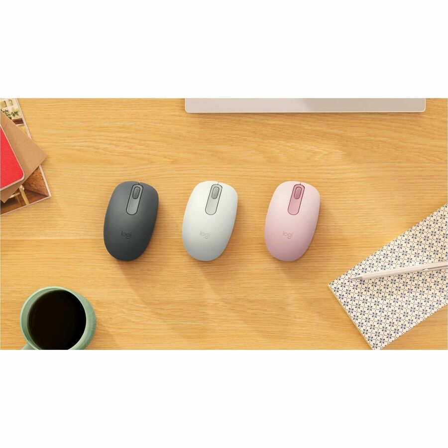 Logitech M196 Wireless Bluetooth Mouse - Compact, Ambidextrous Design with Recycled Plastic
