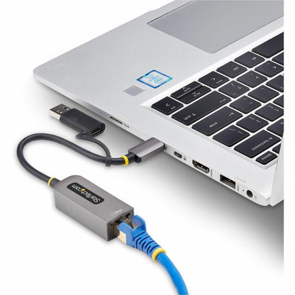 StarTech.com USB-C to Ethernet Adapter with USB-A Dongle, 10/100/1000 Mbps, USB 3.2 to Gigabit Network Interface