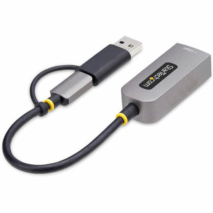 StarTech.com USB-C to Ethernet Adapter with USB-A Dongle, 10/100/1000 Mbps, USB 3.2 to Gigabit Network Interface