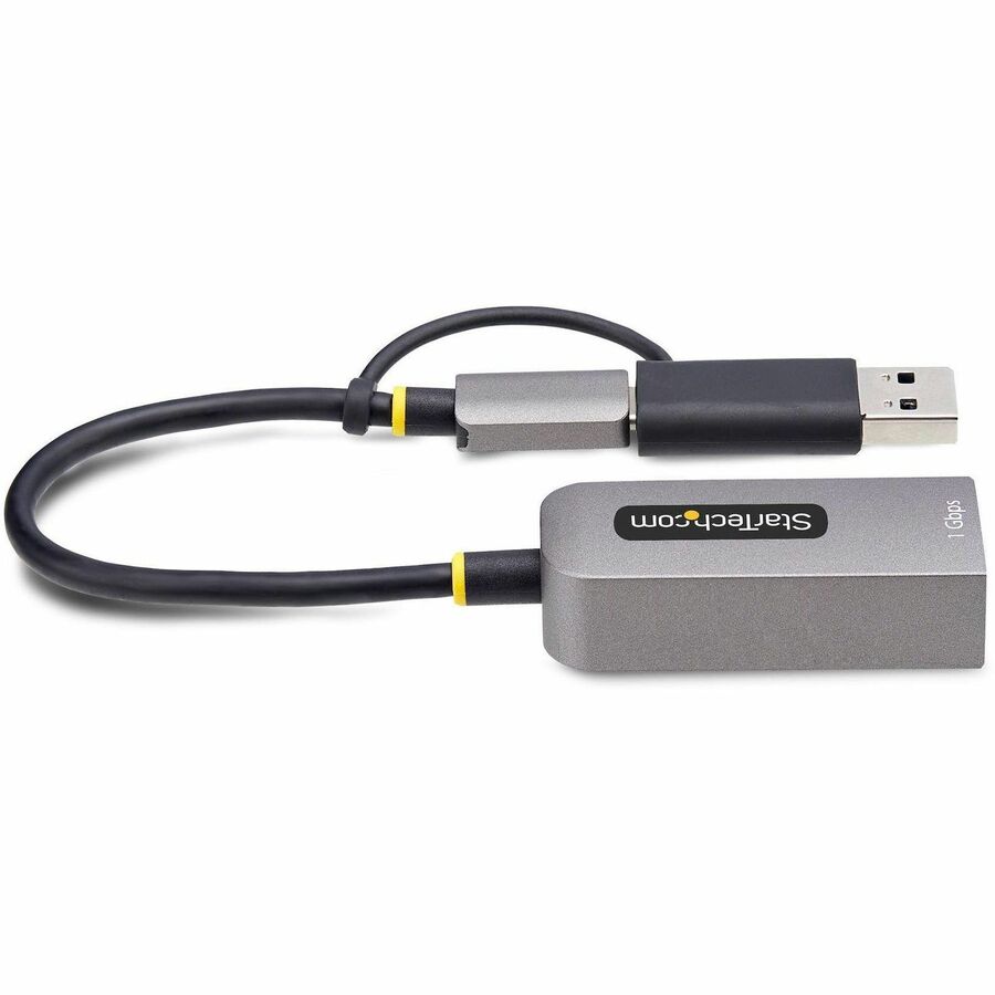 StarTech.com USB-C to Ethernet Adapter with USB-A Dongle, 10/100/1000 Mbps, USB 3.2 to Gigabit Network Interface