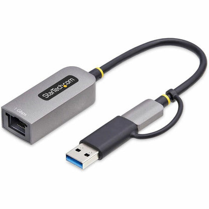StarTech.com USB-C to Ethernet Adapter with USB-A Dongle, 10/100/1000 Mbps, USB 3.2 to Gigabit Network Interface
