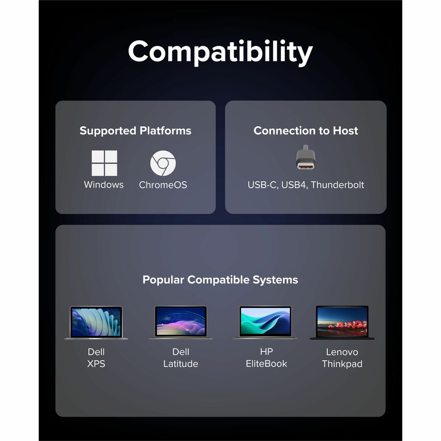 Plugable USB-C to HDMI Multi Monitor Adapter - Triple 4K60 Displays - Driverless MST Hub for Windows, Chrome OS, USB-C, Thunderbolt, USB4 Laptops