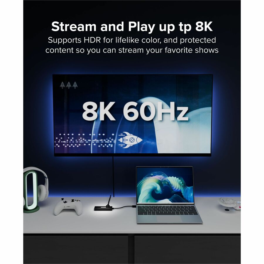 Plugable USB-C to HDMI Multi Monitor Adapter - Triple 4K60 Displays - Driverless MST Hub for Windows, Chrome OS, USB-C, Thunderbolt, USB4 Laptops