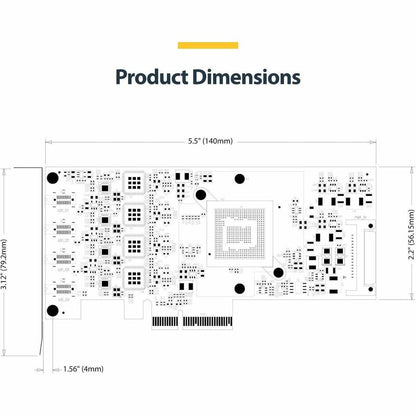 StarTech.com 4-Port USB Type-C PCIe Expansion Card with USB 3.2 Gen 2 (10Gbps) - Internal PCI Express 3.0 Adapter