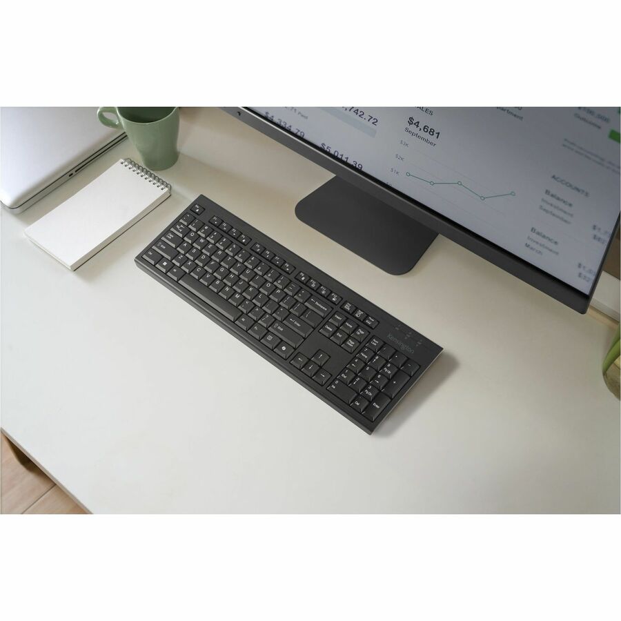 Kensington KB270 EQ Rechargeable Wireless Keyboard with Copilot Key - Mac & Windows Compatible