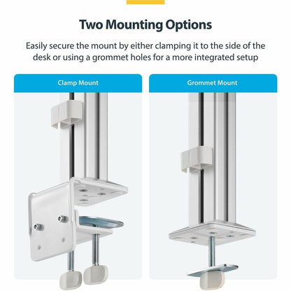 StarTech.com Six-Monitor Desk Mount with Crossbar for 17-32 inch Displays, Dual-Column Aluminum Support