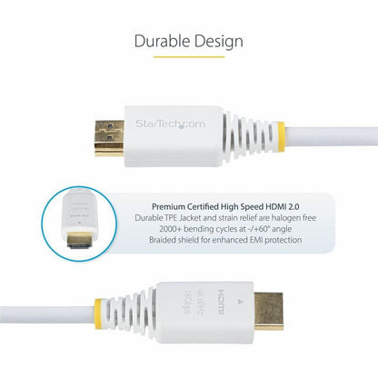 StarTech.com 6ft Premium Certified HDMI 2.0 Cable for 4K UHD and High-Refresh Displays
