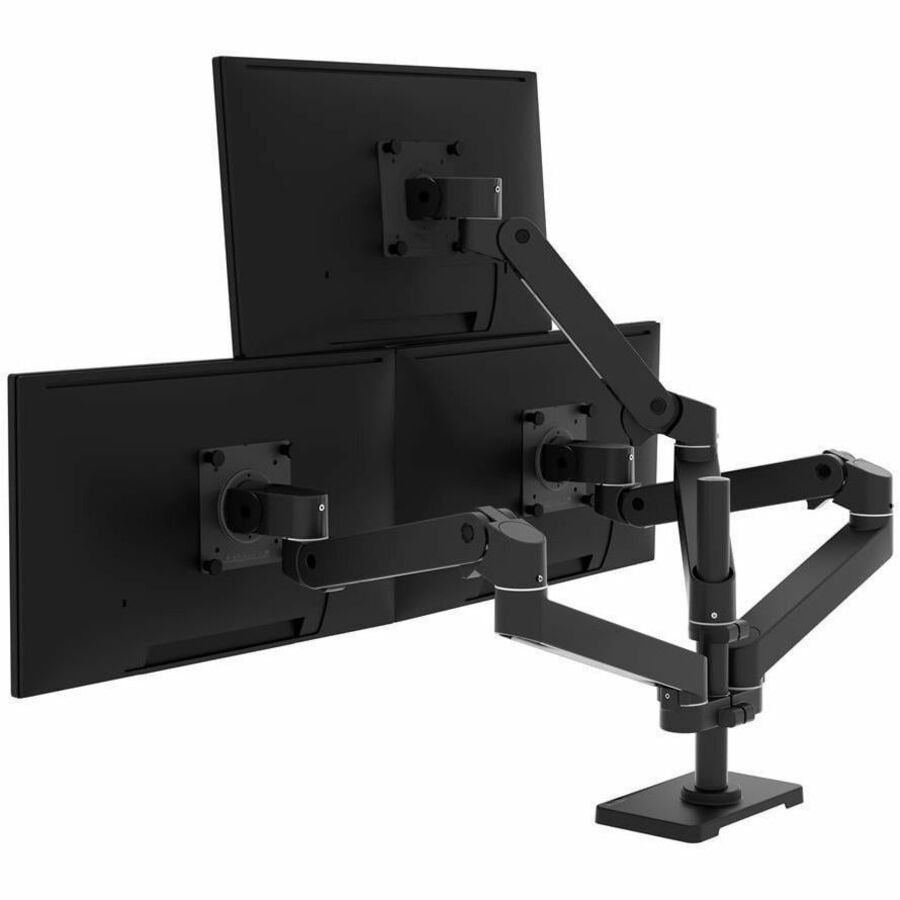 Ergotron LX Pro Monitor Arm Expansion Kit (Black) for Multi-Monitor Workspace Setup