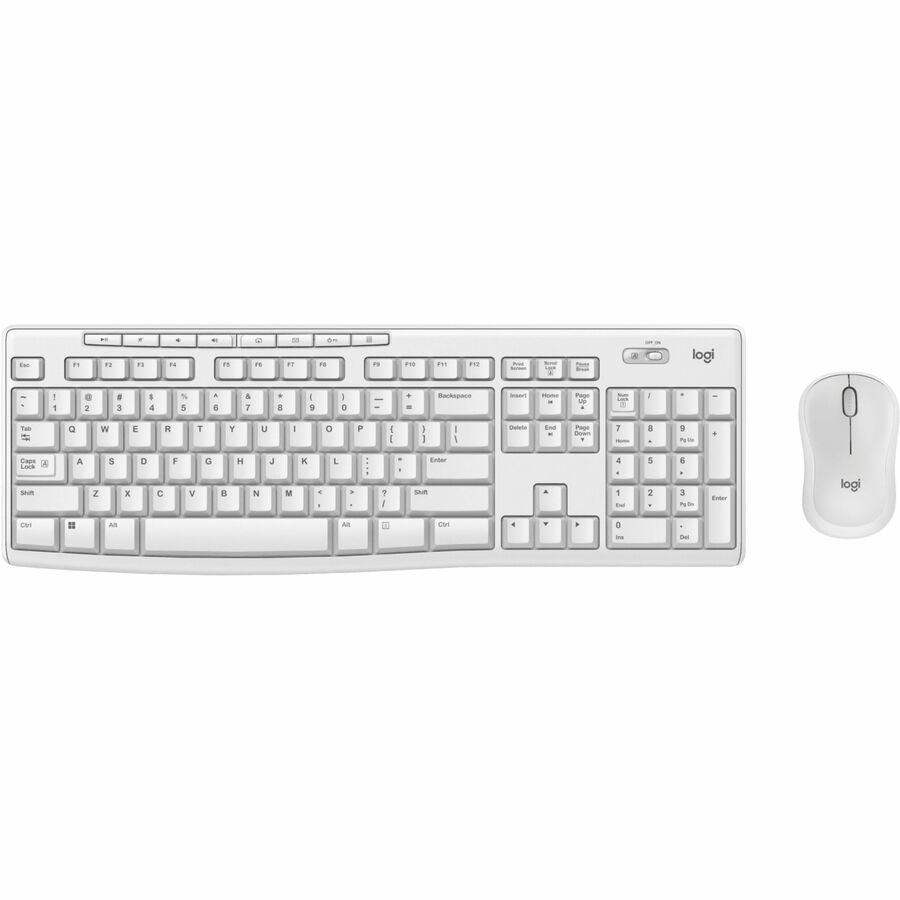 Logitech MK270 Wireless Keyboard and Mouse Combo – Full-Size, Off White