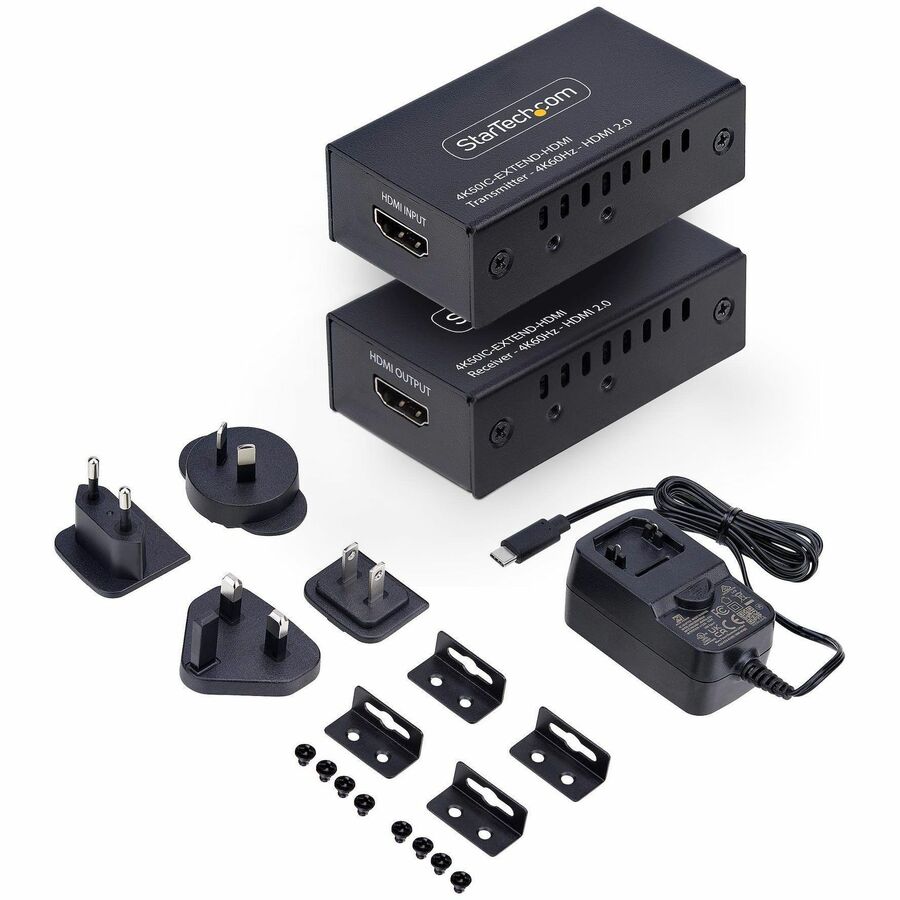 StarTech.com HDMI Extender Over CAT5e/CAT6 - 4K 60Hz Video & Audio Transmission up to 200 ft