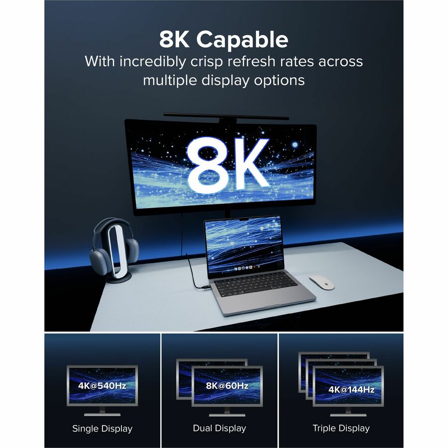 Plugable Thunderbolt 5 Cable with 80Gbps Data Transfer and 240W Charging (TBT5-240W1M)
