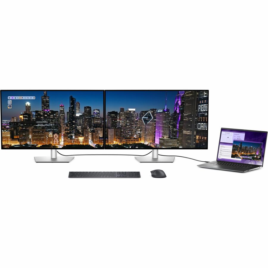 Dell UltraSharp U3225QE 32" Class 4K UHD LED Monitor - 16:9 - Black, Silver