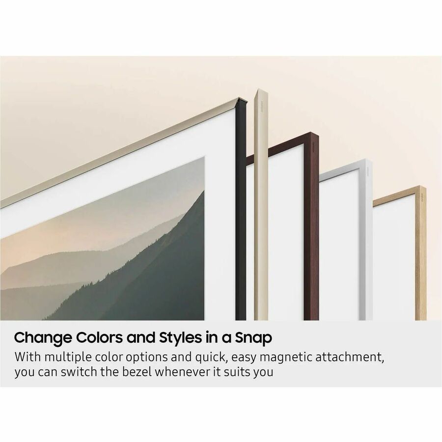 Samsung 75" The Frame Customizable Bezel - Modern Teak