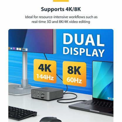StarTech.com 2.6ft Thunderbolt 5 Cable with 80Gbps Speed and 240W Power Delivery