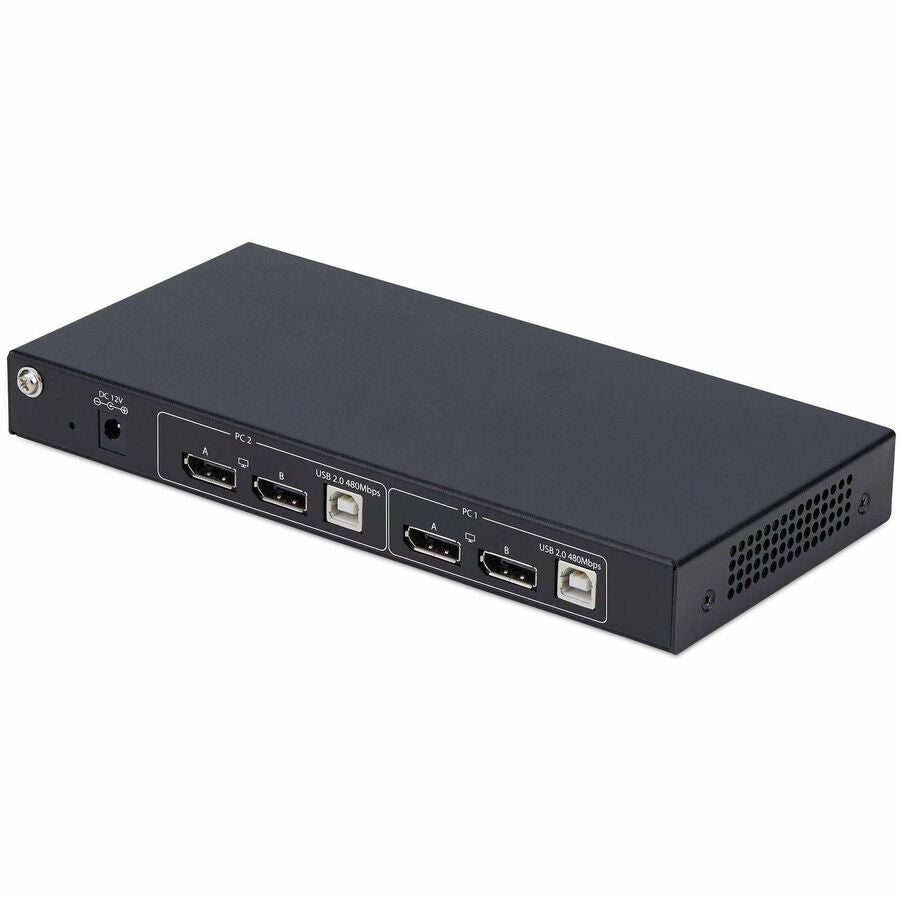StarTech.com 2-Port Dual-Monitor DisplayPort KVM Switch with 4K Resolution and USB Hub - P2ADD121D-KVM-SWITCH