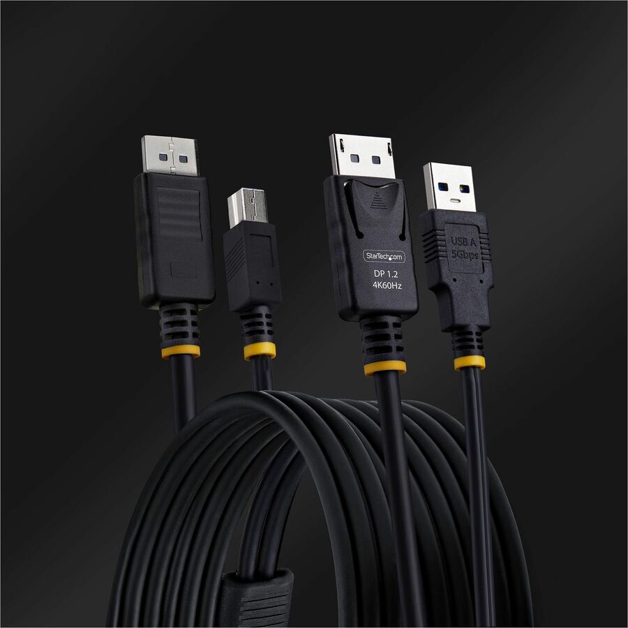 StarTech.com 6ft DisplayPort and USB 5Gbps KVM Cable - 4K 60Hz Support for KVM Switches
