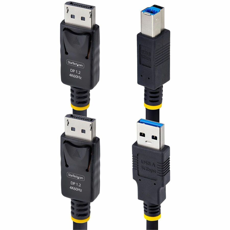 StarTech.com 6ft DisplayPort and USB 5Gbps KVM Cable - 4K 60Hz Support for KVM Switches