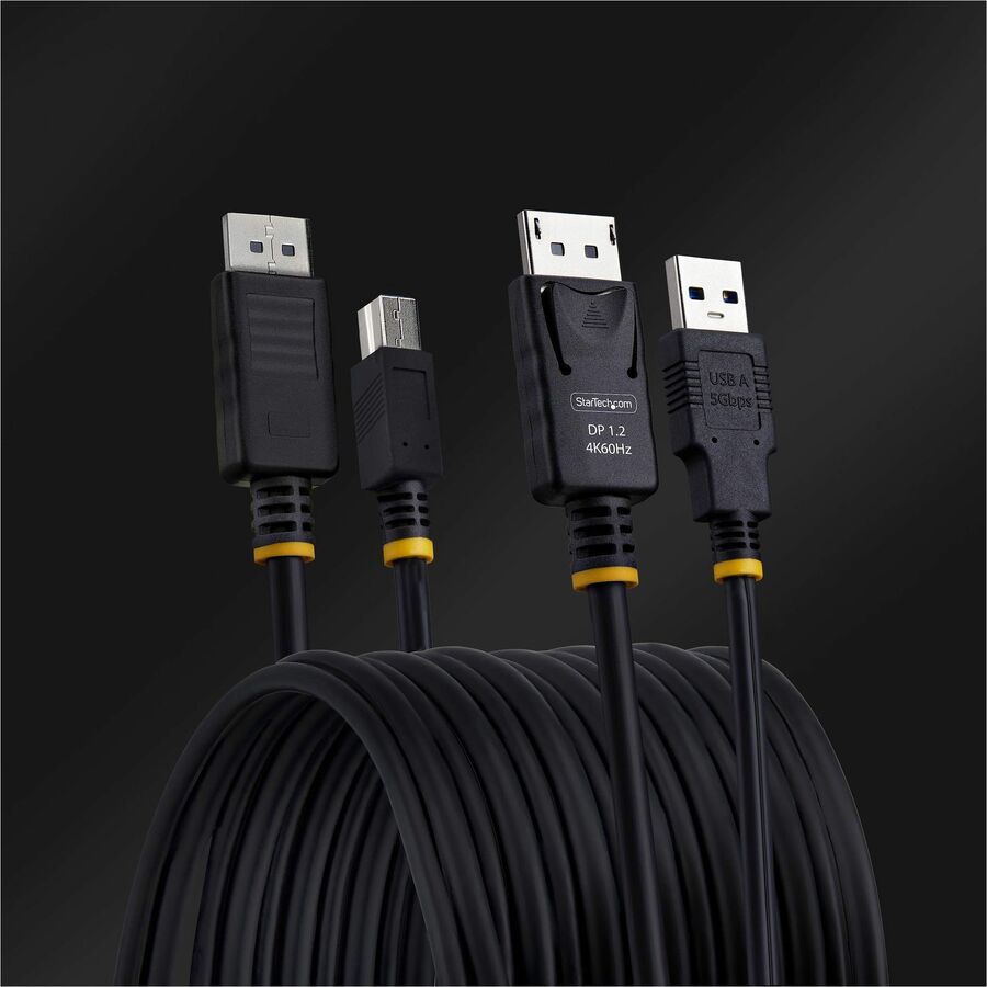 StarTech.com 10ft DisplayPort and USB 5Gbps KVM Cable with 4K Support for KVM Switches