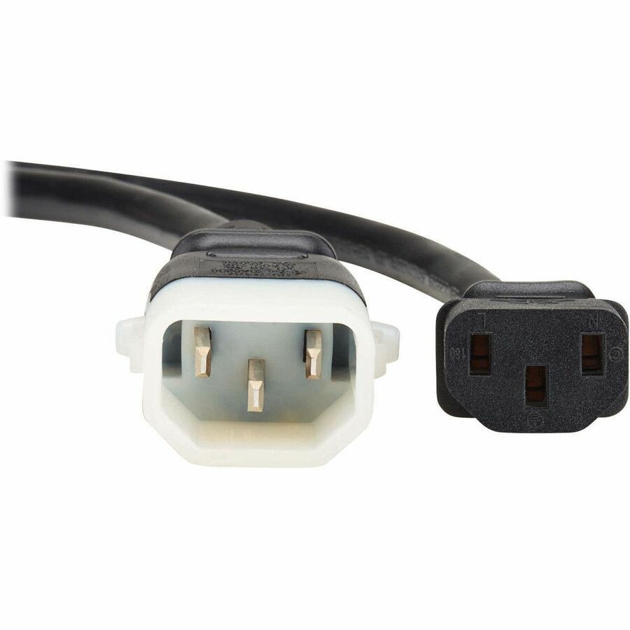 Eaton Tripp Lite Series PDU Power Cord, C13 to P-Lock C14 - 10 ft., 250V, 10A, Black