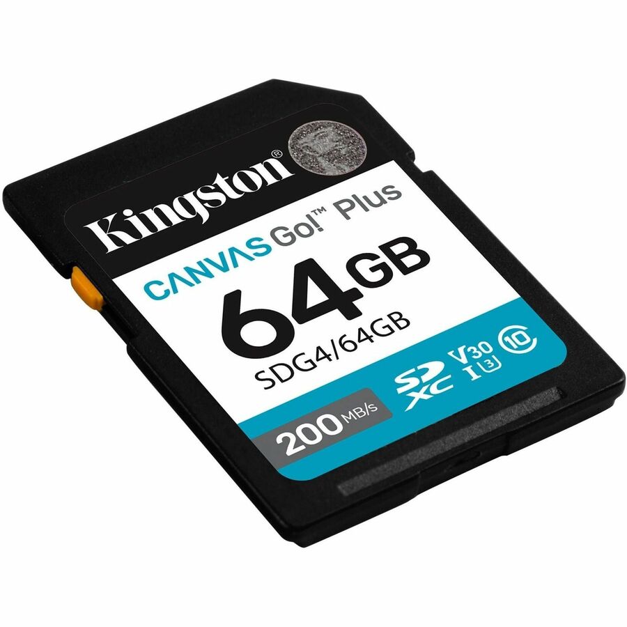 Kingston Canvas Go! Plus 64GB SDXC UHS-I U3 V30 Memory Card