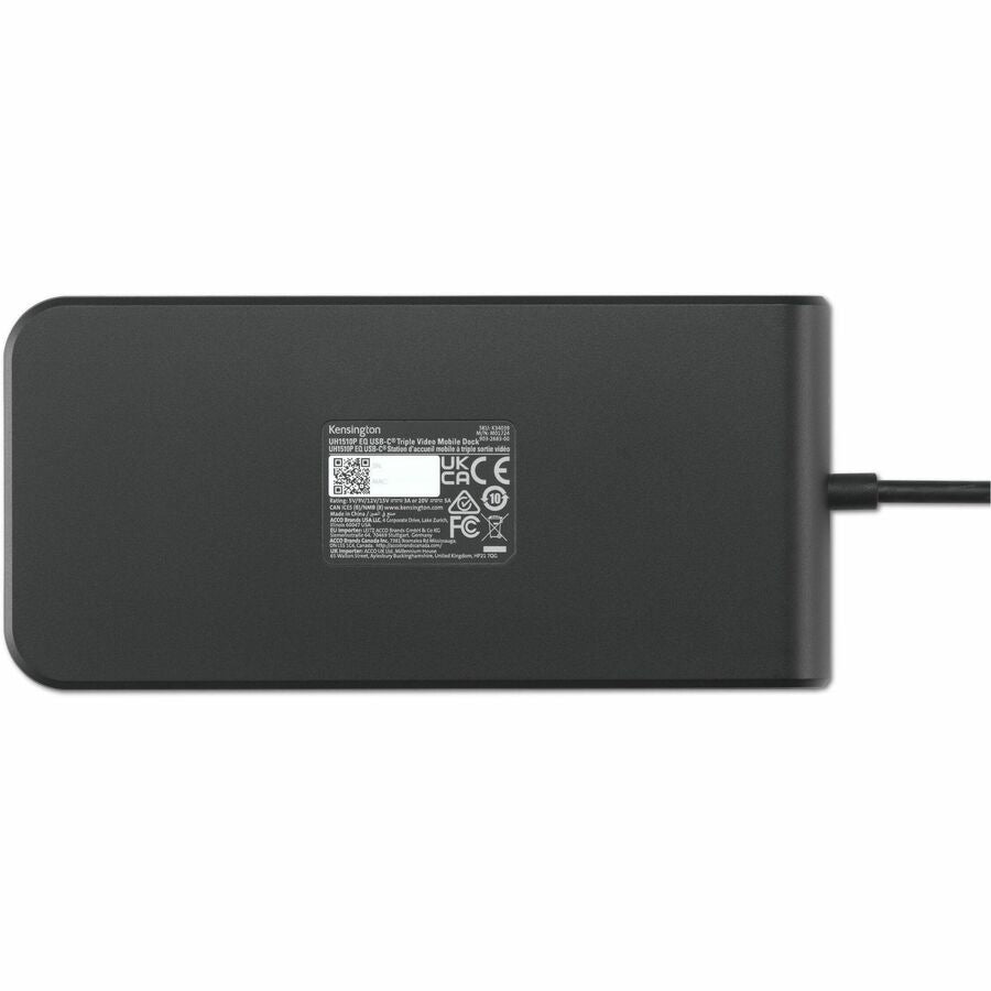 Kensington UH1510P EQ USB-C 5Gbps Triple Video Driverless Mobile Dock for Windows and Mac