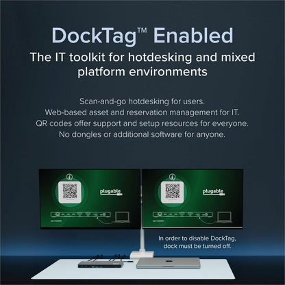Plugable USB-C 5-Display Docking Station with HDMI 2.1 and 140W Charging for MacBook and Windows Laptops
