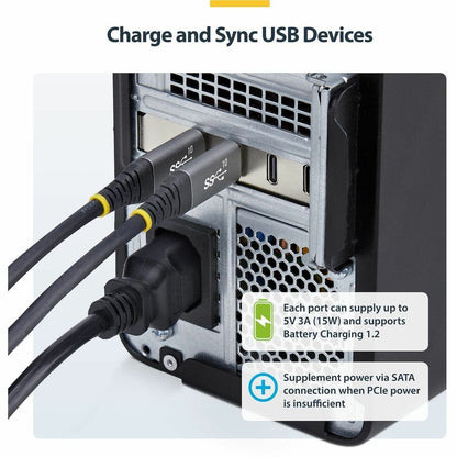 StarTech.com 4-Port USB Type-C PCIe Expansion Card - USB 3.2 Gen 2, 10Gbps, Internal PCI Express Adapter