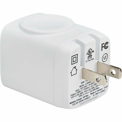 Eaton Tripp Lite Series 30W USB-C Wall & Travel Charger with Apple Watch MagSafe Pad - MFi Certified, Compact Design in White