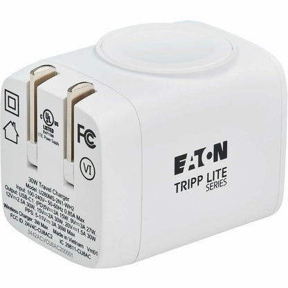 Eaton Tripp Lite Series 30W USB-C Wall & Travel Charger with Apple Watch MagSafe Pad - MFi Certified, Compact Design in White