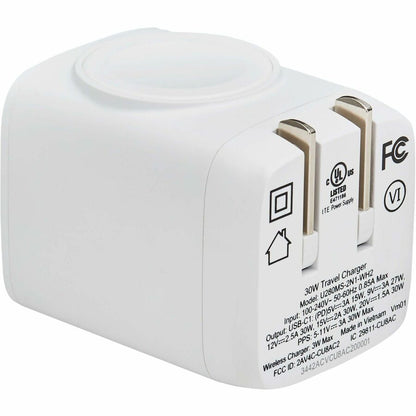 Eaton Tripp Lite Series 30W USB-C Wall & Travel Charger with Apple Watch MagSafe Pad - MFi Certified, Compact Design in White