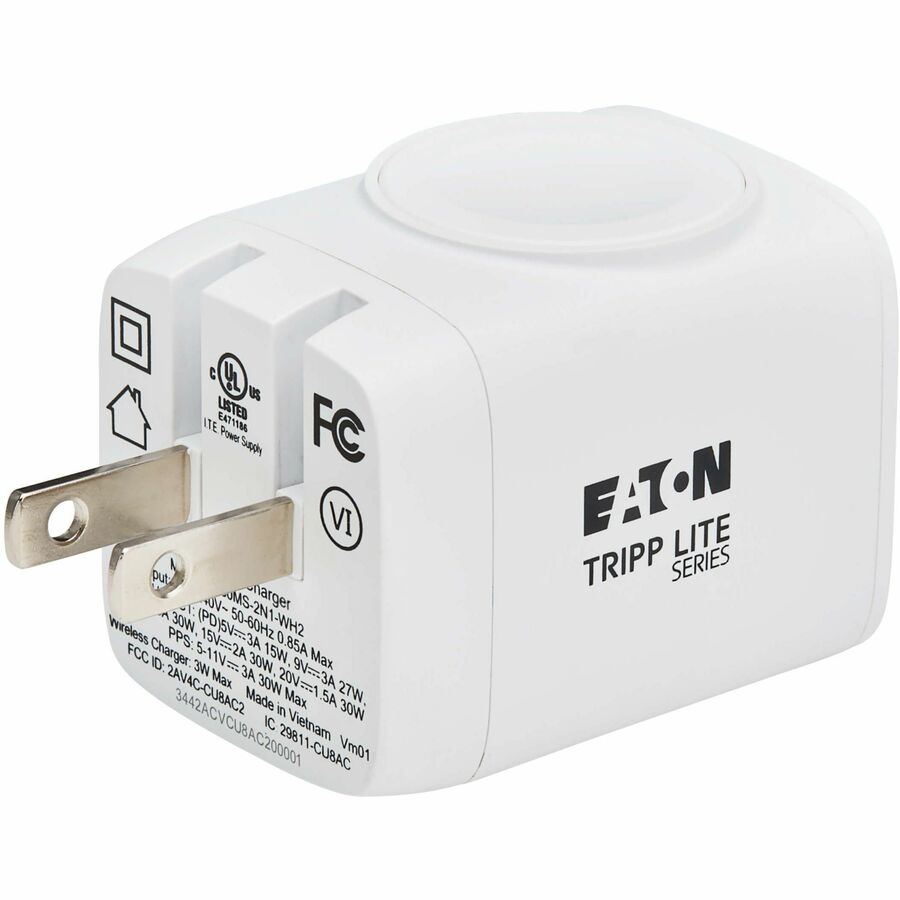 Eaton Tripp Lite Series 30W USB-C Wall & Travel Charger with Apple Watch MagSafe Pad - MFi Certified, Compact Design in White