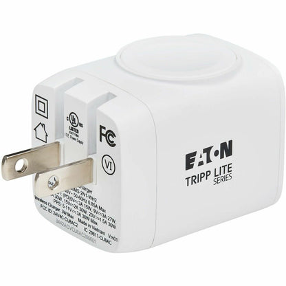 Eaton Tripp Lite Series 30W USB-C Wall & Travel Charger with Apple Watch MagSafe Pad - MFi Certified, Compact Design in White