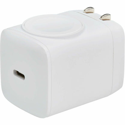 Eaton Tripp Lite Series 30W USB-C Wall & Travel Charger with Apple Watch MagSafe Pad - MFi Certified, Compact Design in White