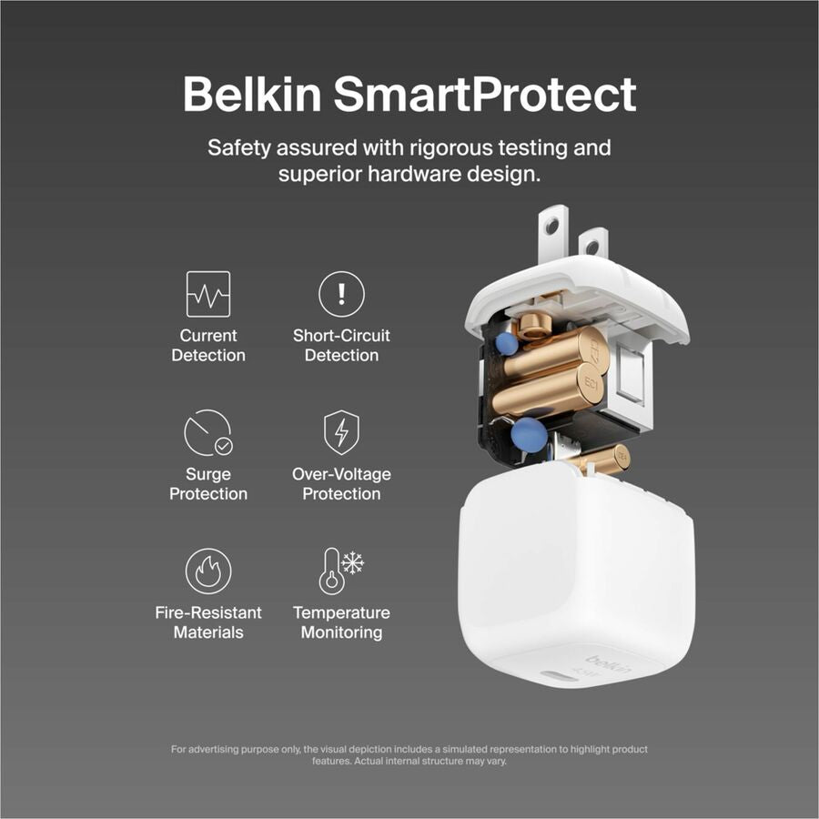 Belkin BoostCharge 45W Compact USB-C Wall Charger - Fast Charging for iPhone, Galaxy, and More