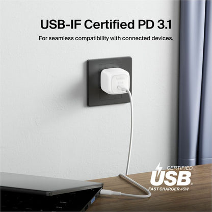 Belkin BoostCharge 45W Compact USB-C Wall Charger - Fast Charging for iPhone, Galaxy, and More