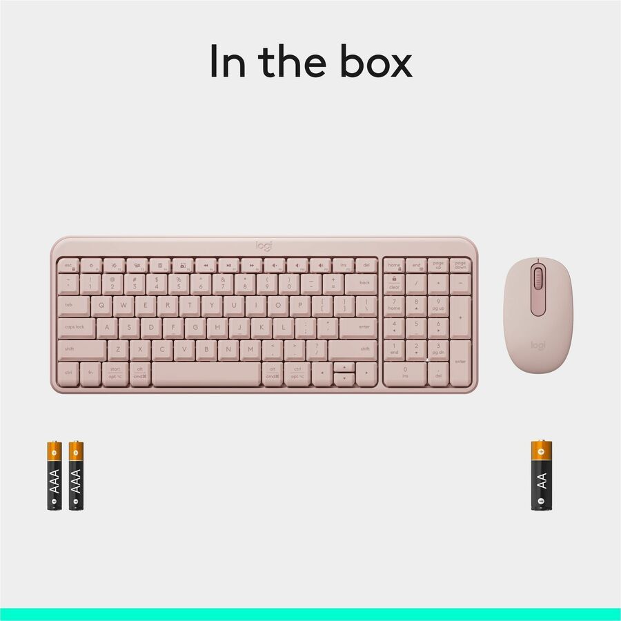 Logitech MK250 Bluetooth Wireless Keyboard & Mouse Combo - Rose
