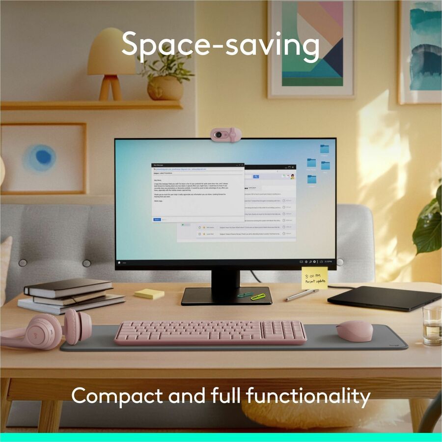 Logitech MK250 Bluetooth Wireless Keyboard & Mouse Combo - Rose