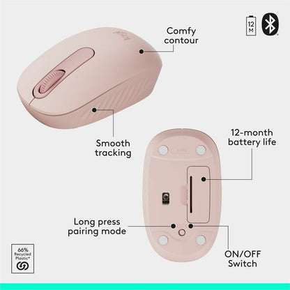 Logitech MK250 Bluetooth Wireless Keyboard & Mouse Combo - Rose