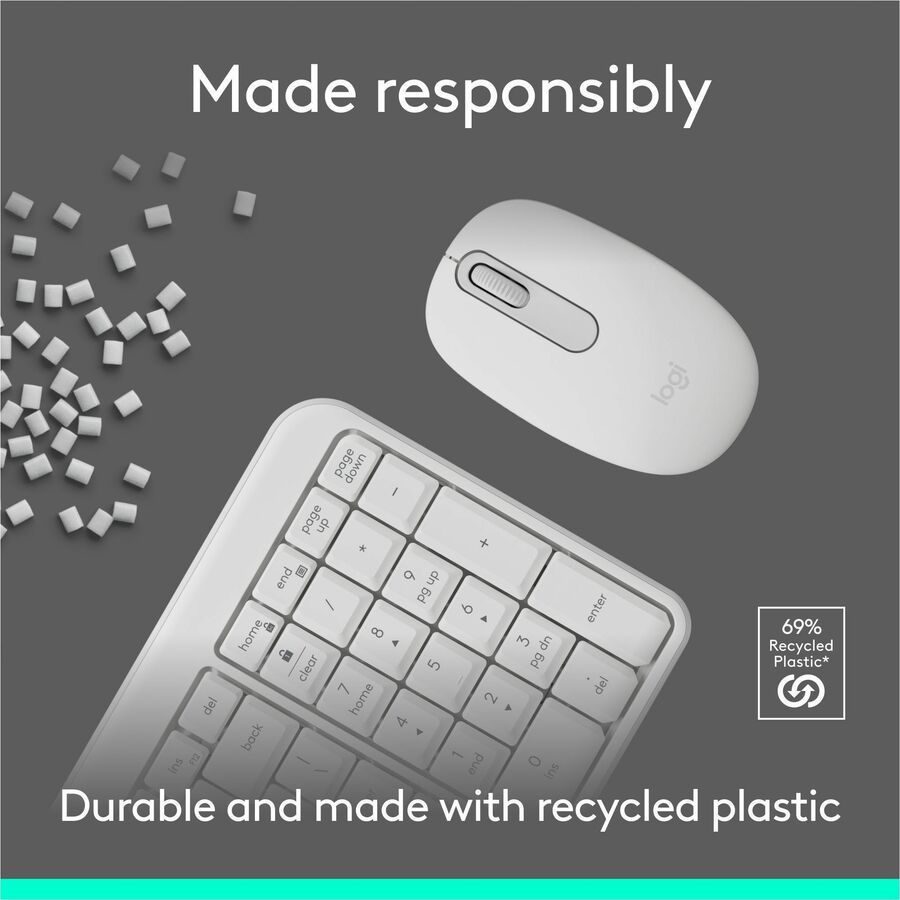 Logitech MK250 Bluetooth Wireless Keyboard and Mouse Combo – Compact, Ambidextrous Design with 12-Month Battery Life