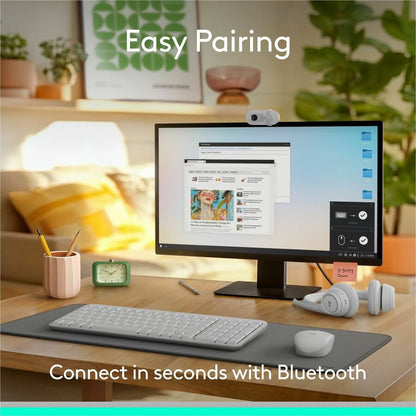 Logitech MK250 Bluetooth Wireless Keyboard and Mouse Combo – Compact, Ambidextrous Design with 12-Month Battery Life